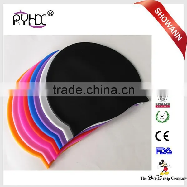 Wholesale Low MOQ Custom Silicone Swim Cap For Water Sport, Custom Silicone Product