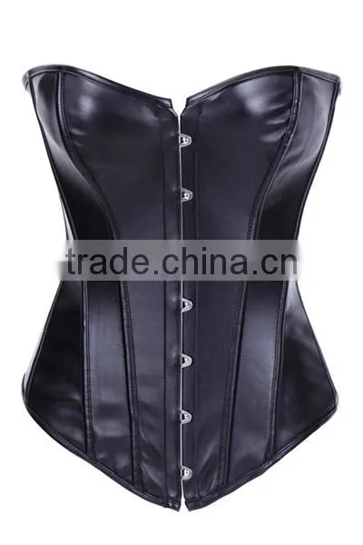 Manufacture Price Womens Leather Waist Trainer Corset/Bustiers for Weight Loss photo-2