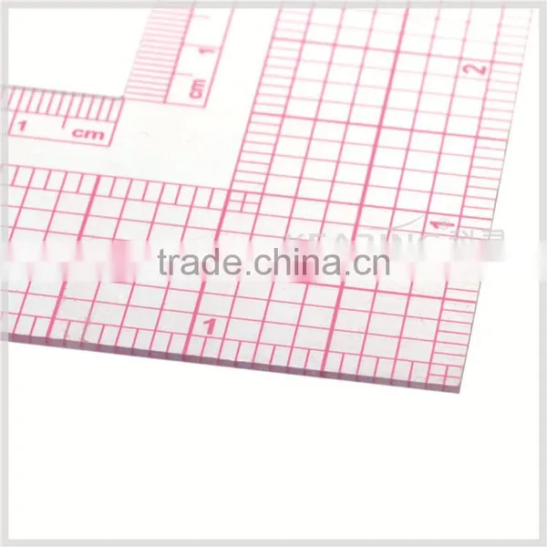 Kearing High Quality L Shaped Ruler 8'' & 16cm Durable for Fashion Design Plastic Rulers # 5808 photo-3