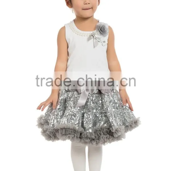 2016 Baby Girls Fall Sequin Outfit Kids Clothes Set Girls Boutique Set photo-3