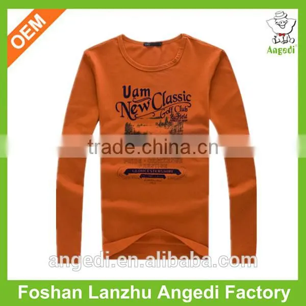 Men's Boutique Clothing Long Sleeve t Shirt 100% Cotton With Printing in Spring or Autumn Range photo-4