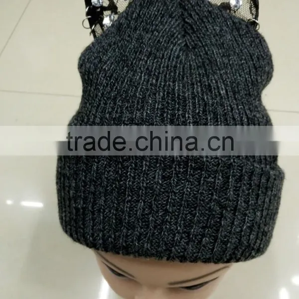 2016 Fashion the Latest Woman Man Cute 100%acrylic Crochet Knitted Cap for Winter photo-2