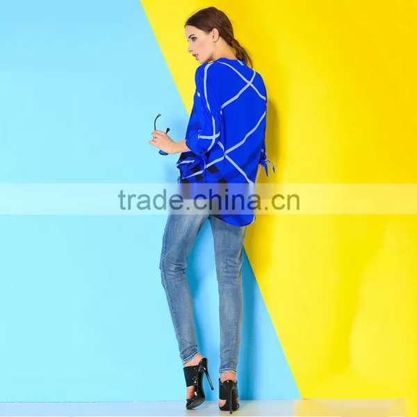 HOYUGO 2015 Two Color Fancy Fashion Top Women Frock Top photo-2