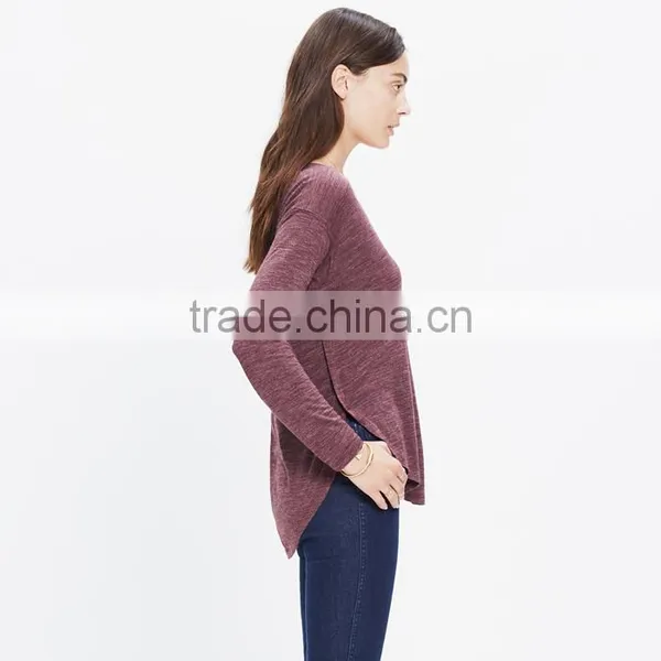 Women t Shirt That Extra-soft Feel Long-sleeve V-neck Tee photo-2