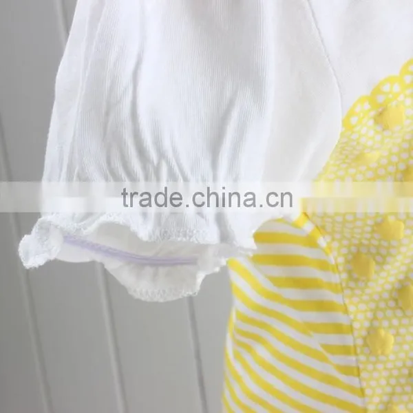 Baby Girls Summer Short Sleeve Bottom Price Puff Printed t Shirts photo-3