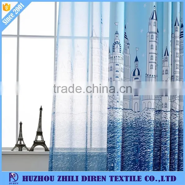 Mediterranean Style Drapes Marine Style Printed Curtains Fabric For Kid photo-5