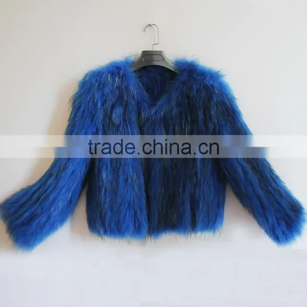 Myfur Luxury Turquoise Real Raccoon Fur Jacket Customized Women Fur Coats photo-6