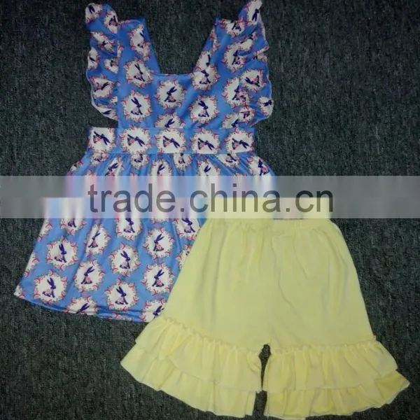 Whloesale Easter Baby Dress Girls Clothing With Bunny Printed for Children Kids Dress Clothing photo-4