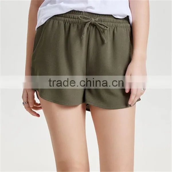 2016 Summer Hot Sale Casual Turn-up Hem Track Shorts Sport Women photo-5