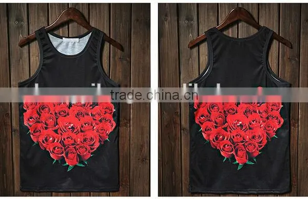 2014 Oem Sublimation Printed Men's Running Singlet Fcustom Design Actory