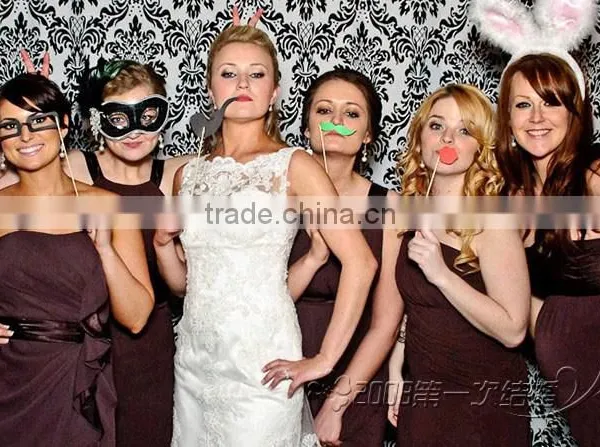 50pcs Party Photo Booth Props Moustache on A Stick Weddings Christmas Birthday Party photo-3