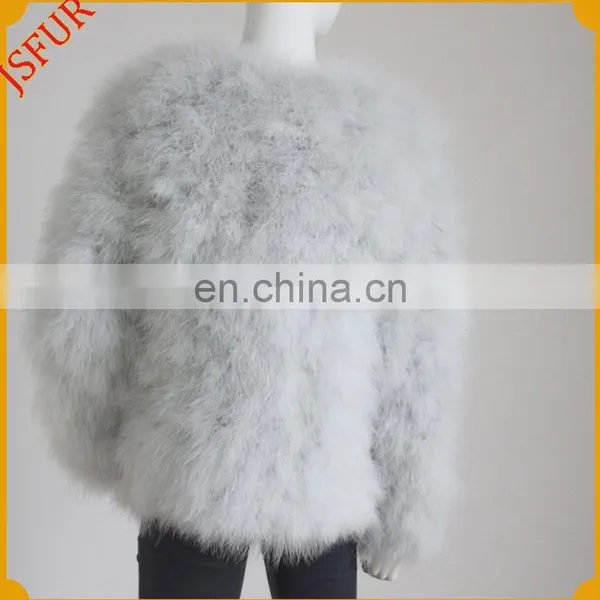 Wholesale Hot Style Warm Winter Turkey Feather Fur Winter Coat photo-3
