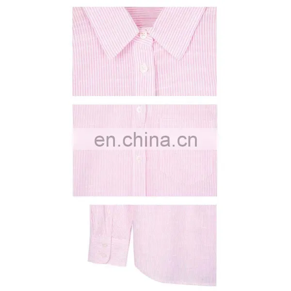 Hot Selling Plain Pink Ladies Office Shirt on Sale photo-4
