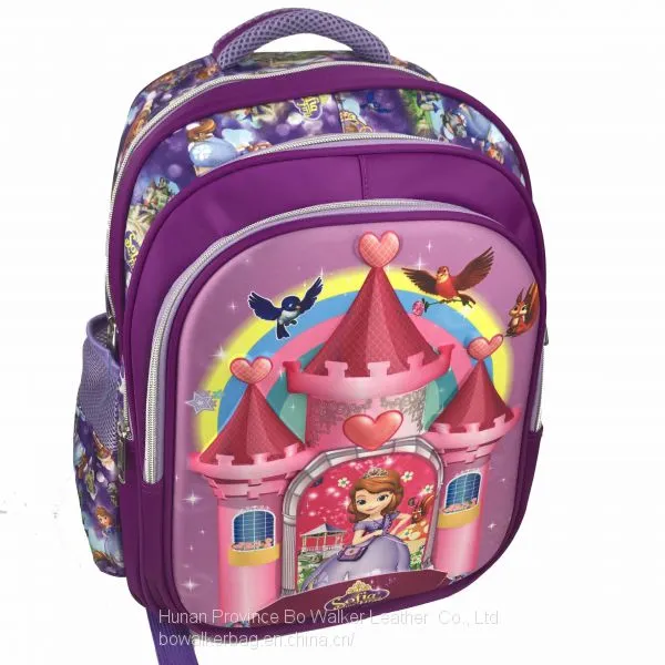 16 inch latest 3D EVA Beautiful Girls' school bag, teenager lightweighted backpack, large capacity shoulder bookbag