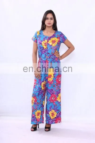 Women Western Printed Cotton Designer Multi Color Jumpsuit Manufacturer in India photo-3