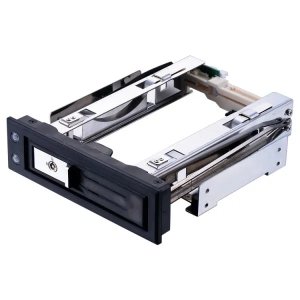 3.5in Aluminum SATA Hard Drive Case to 5.25 PC Bay Hot Swap Enclosure Hdd Mobile Rack photo-2
