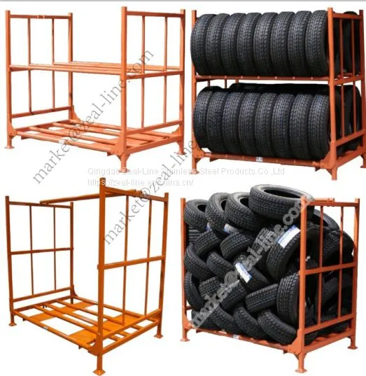 Warehouse Storage Heavy Duty Steel Stacking Tire Racking Tire Rack photo-3
