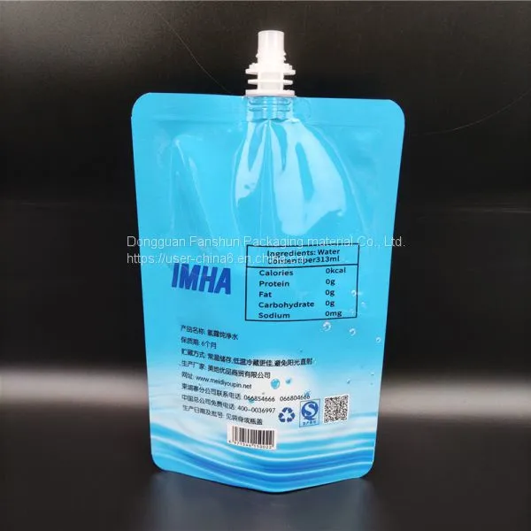 300ml Mineral Water Plastic Filling Bag China Manufacture/Herbal Tea Suction Nozzle Bag/Food Grade Material photo-5