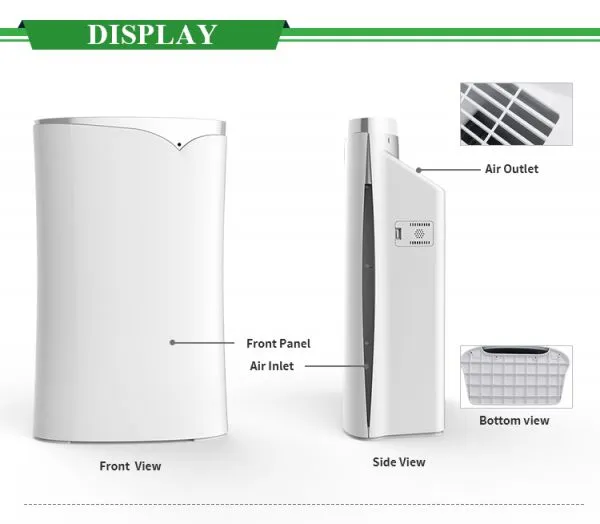 UV Air Purifier With Compact Odor Allergies Allergen Eliminator for Room, Home photo-5