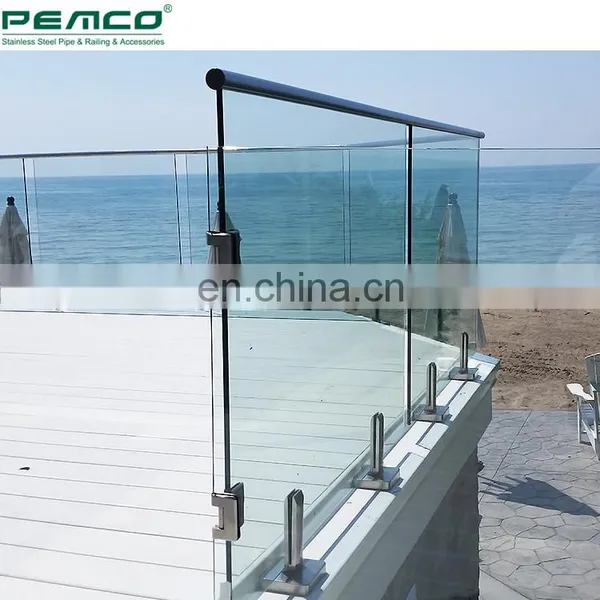 Exterior Deck Swimming Pool 10 12Mm Glass Fence Stainless Steel Glass Railing Designs photo-6