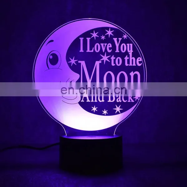 Customized Design 3D Optical Illusion Visual Lamp Desk Table Lamp for Christmas Gifts photo-5
