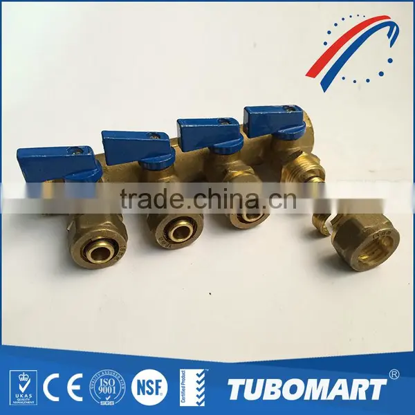 China Supplier CW617N Brass Separator Gas Valve Manifold With Hose Faucet Handle Adjustable photo-5