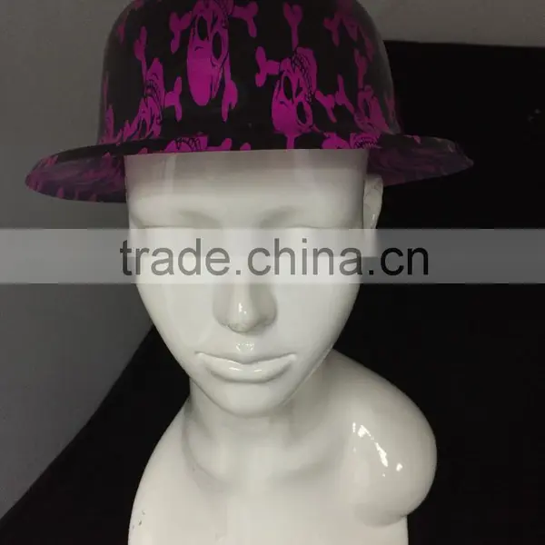 Halloween Plastic Hat ,Party Wear Halloween Costume for Adults,halloween Costumes Bright Color Plastic Fedora Hat