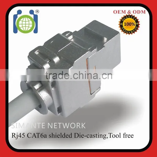 RJ45 CAT6A Tooless Shielded Keystone Jack photo-3
