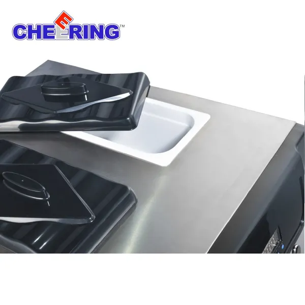 Snack Food Machinery 110v 3 Flavors Soft Serve Ice Cream Cone Machine photo-5