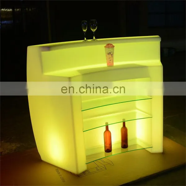 Used Nightclub Furniture Outdoor Event Party Wedding Garden Illuminated Luminous Led Lighted Bar Counter Table Chair for Sale photo-2