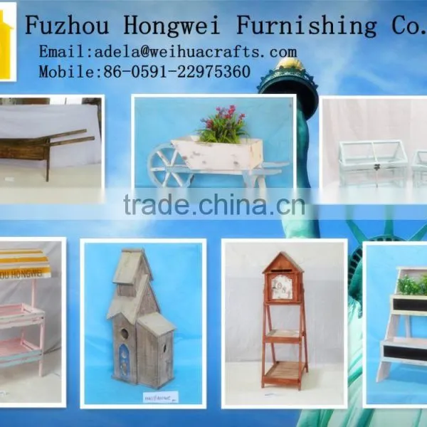 Hongwei 2015 New Design Hooks Distressed Antique Wooden Wall Shelf With Mirror and Drawer for Home Decor.HW15A0038&HW15A0039 photo-3