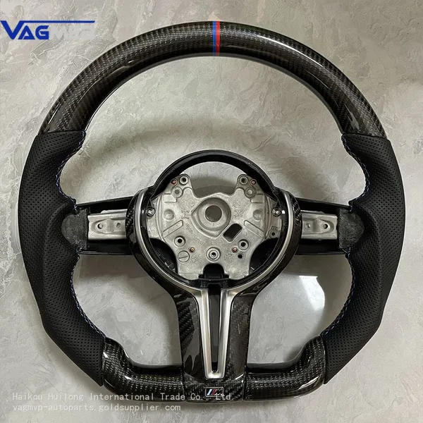 For BMW 3 Series F30/F31/F35 M3 Carbon Fiber Steering Wheel Base Perforated Leather Accessories