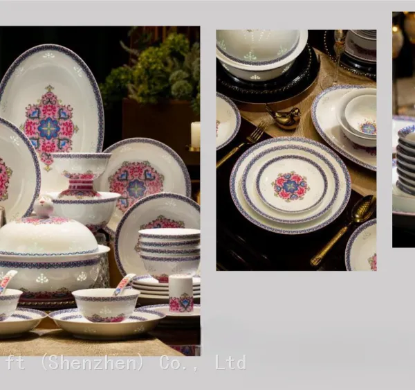 Jingdezhen High-temperature Exquisite Porcelain Tableware Set From Boutique Gift