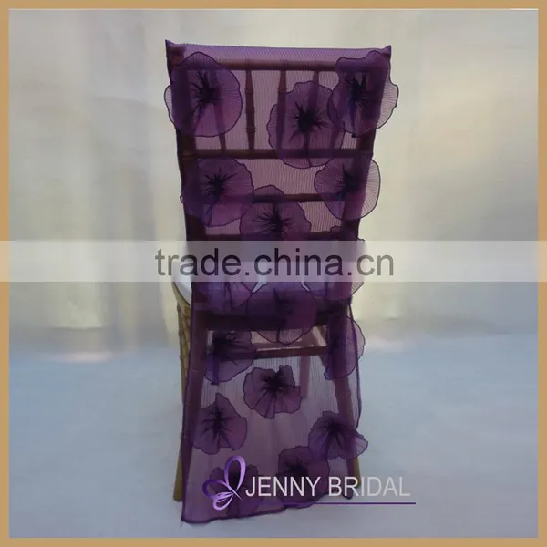 C002A JennyBridal Custom Chair Cover With Crochet Flower photo-6