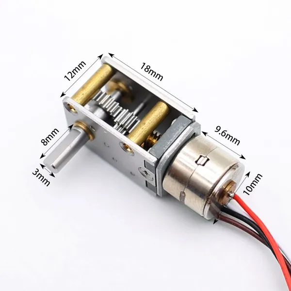 5v 20Ω 50:1 SM10 Stepper Motor with Right Angle Gearbox 10mm Stepper Motor