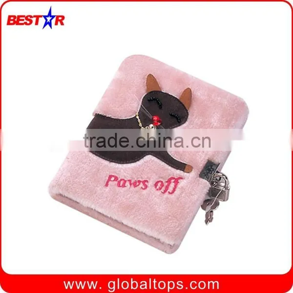 Polyester Covered Notebook with Lock for School
