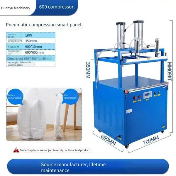 pneumatic down jacket and cotton-padded clothes compression packaging machine, with air extraction function for pillows, vacuum sealer, space cotton compressor