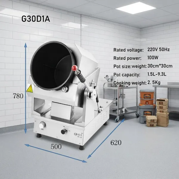Automatic Gas Cooking Machine 15L Capacity Stir Fry Robot for Commercial Use Intelligent Kitchen Equipment for Fast Food photo-5