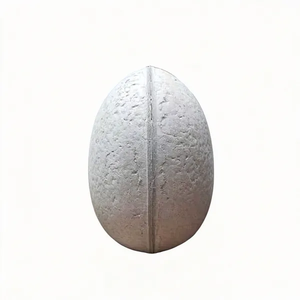 Blank Easter Egg 2-Piece Paper Mache Pulp Molded Shell 8cm Width 600gsm Composite for Craft Painting