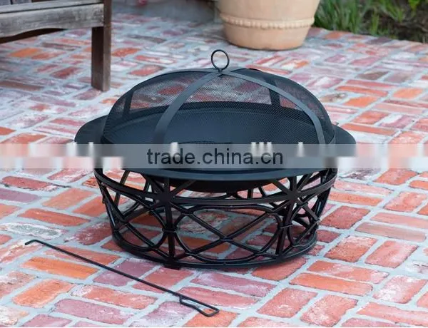 Outdoor Black Fire Pit Table