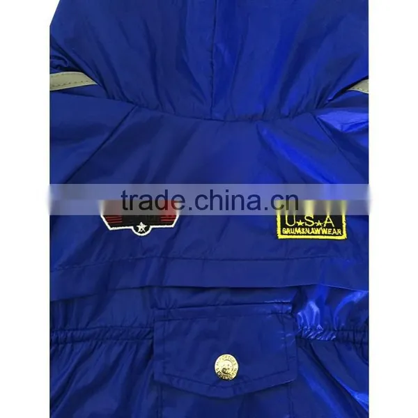 Wholesale Large Dog Spring Summer and Early Autumn Double Layer Waterproof Dog Air Force Raincoat Uniform photo-5