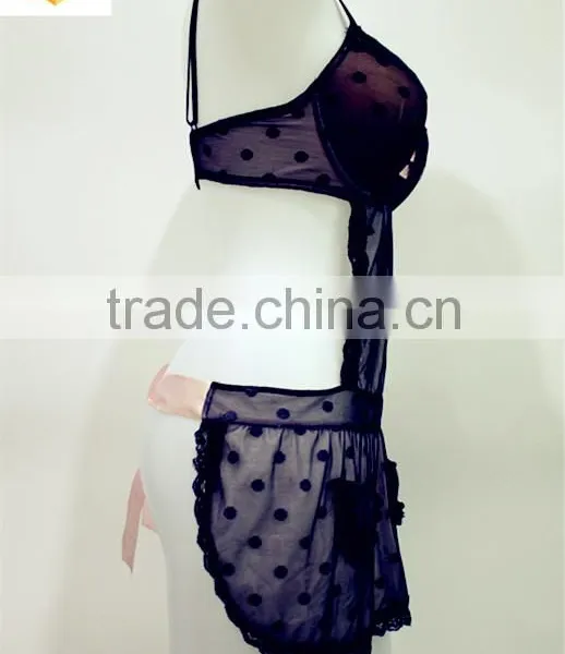 Sexy Mature Baby Doll Lingerie Baby Doll Fashion Lace Open Transparent ,nylon/spandex Underwear photo-3