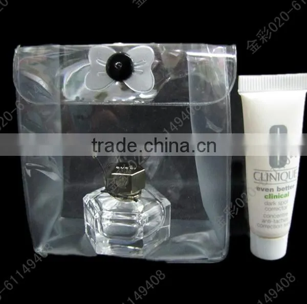 The Most Discounted Price Clear PVC Plastic Mini Cosmetic Bag/ Makeup Packaging PVC Plastic Bag With Cover/ Cap photo-3