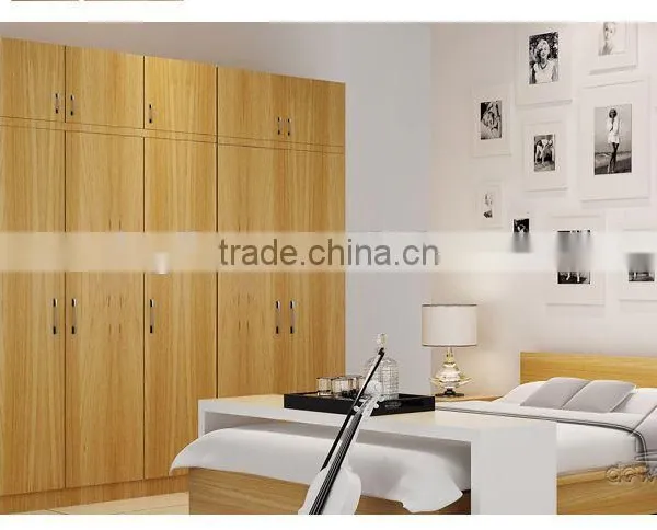 5 Doors Bedroom Wardrobe Designs Wooden Color