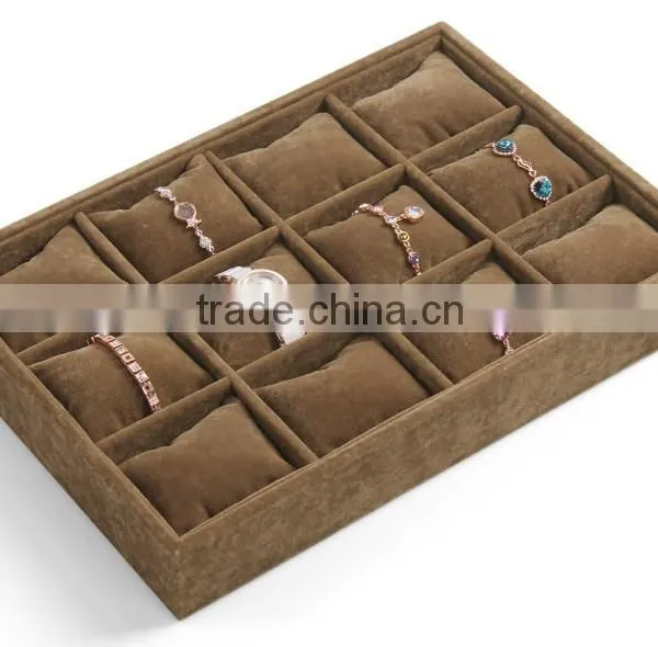 12 Grid Slots Brown Color Jewelry Organizer Watches Display Storage Box Case Gift Boxes Bracelet Display Shelf photo-3