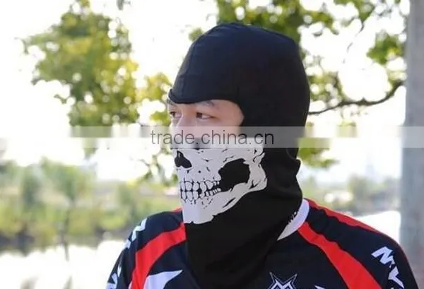 White Skull Balaclava Hood Full Warm Neck Face Cycling Ski Windproof Protector Mask