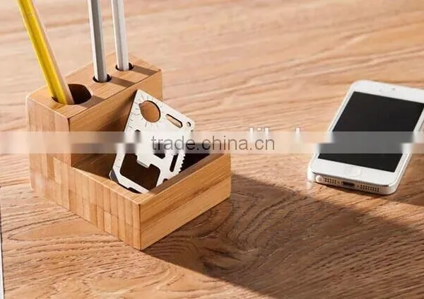 Personalized Bamboo Desk Accessories, Bamboo Pen Pot photo-3