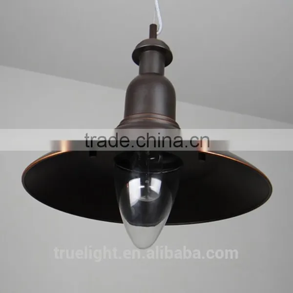 Vintage Glass Pendant 1-Light Metal Ceiling Lighting Fixture China Supplier photo-2