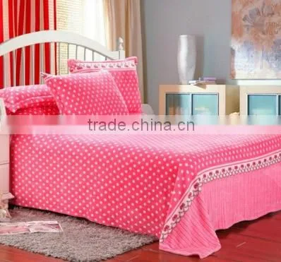 Plain Style Printed Flannel 3 Pcs Set High Quality With Super Soft Feeling photo-2