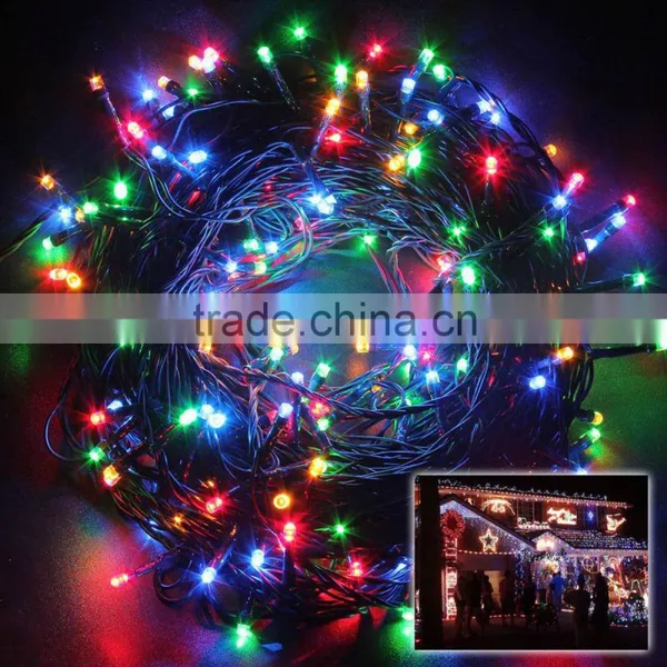 Fullbell Decorative LED Solar Power String Twinkle Light 22.97ft 50 LED Light Sting 8 Flash Modes for Garden Patio Colorful photo-6